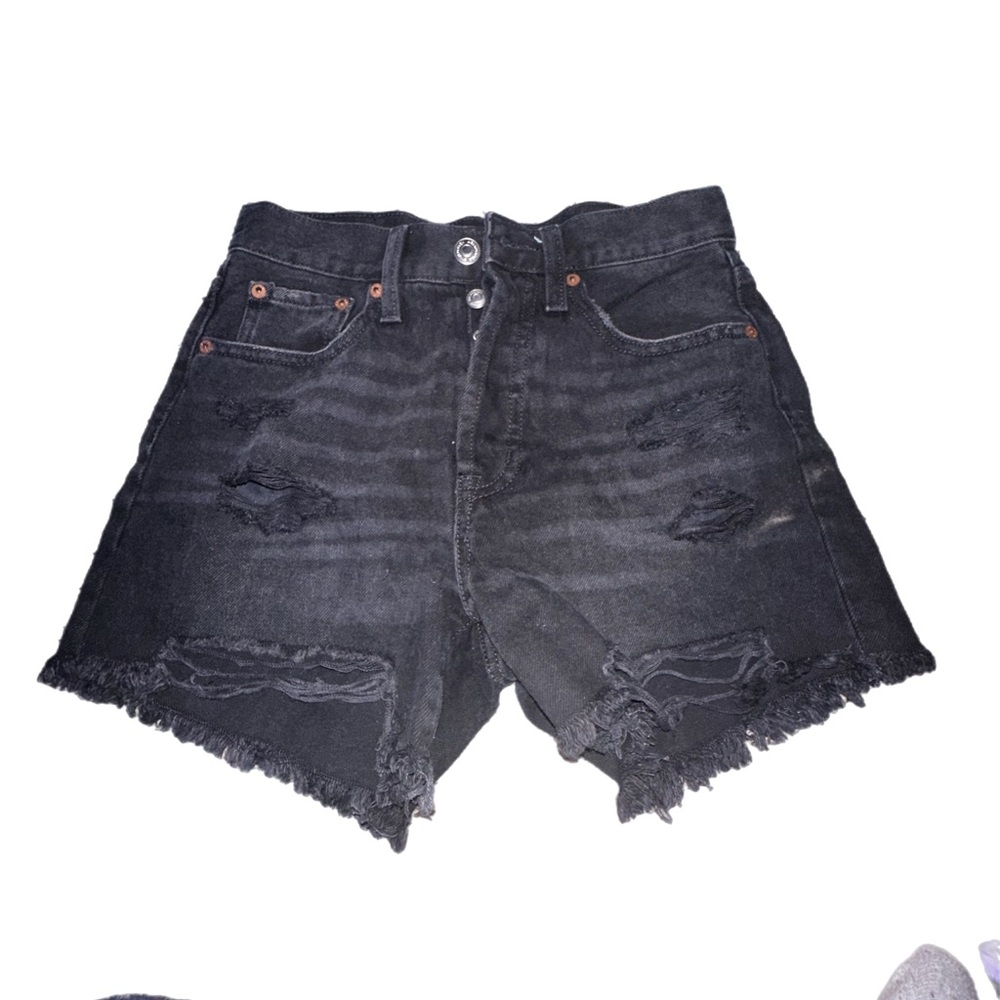 Aeropostale Black Trendy Denim Shorts